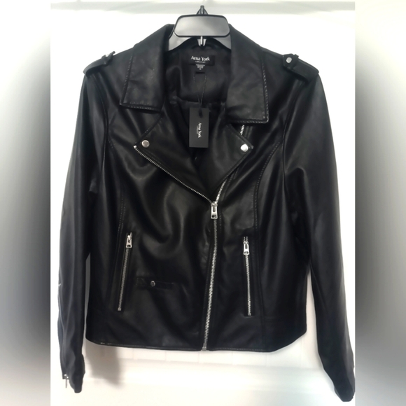 Black Biker Jacket / Size 2X / NWT - Picture 1 of 4